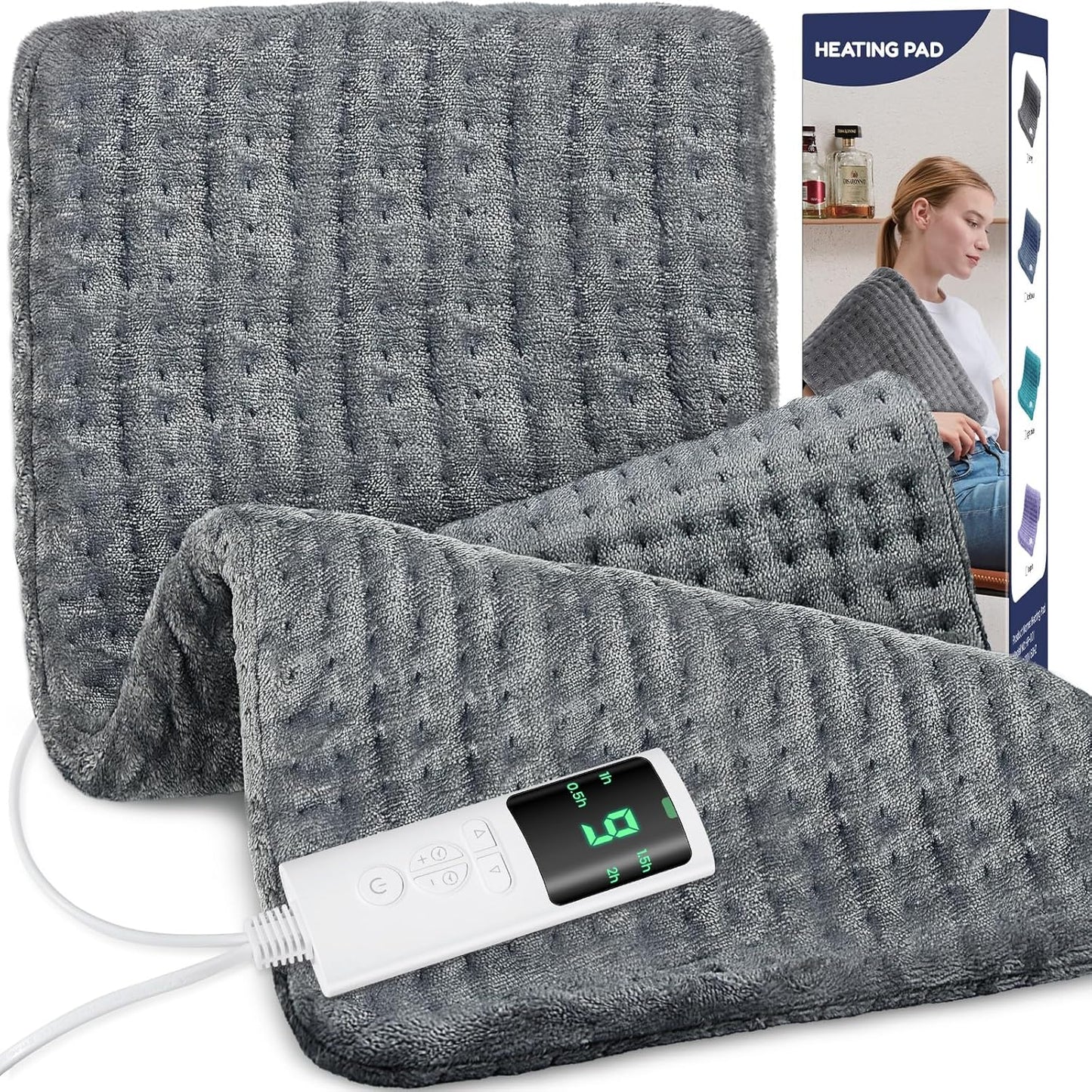 Extra Large Heating Pad for Back Pain Relief and Comfort