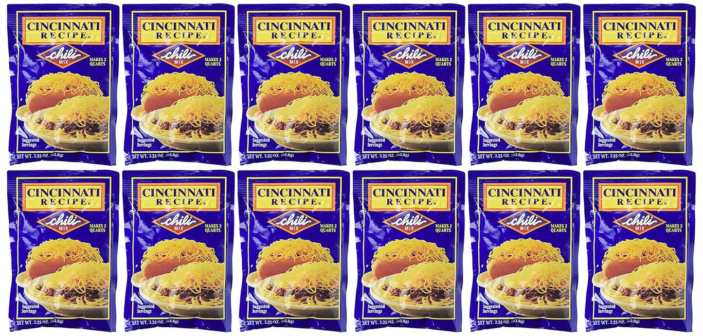 12 Pack Cincinnati Chili Mix for Authentic Flavorful Dishes