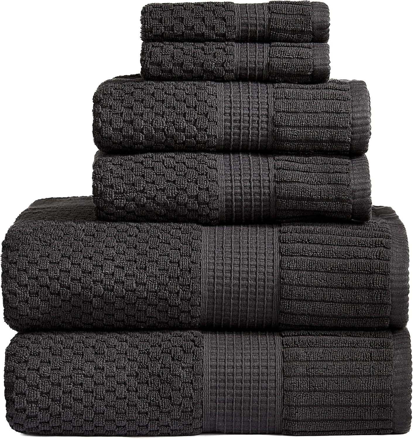 100% Cotton Towel Set - Super Soft & Absorbent 6 Piece Set