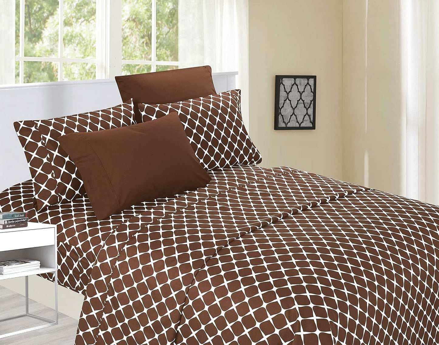 Elegant Comfort 6-Piece Bed Sheet Set - Luxurious Microfiber