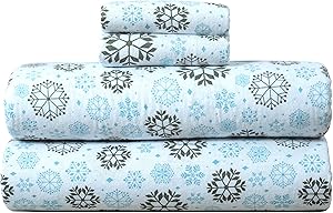 Bliss Casa 4 Piece Cotton Flannel Sheet Set Queen - Warm Comfort