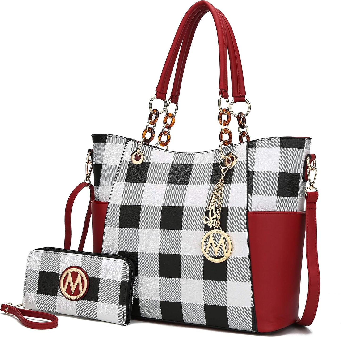 MKF Collection Tote Bag Set for Women - Chic Vegan Leather Purse