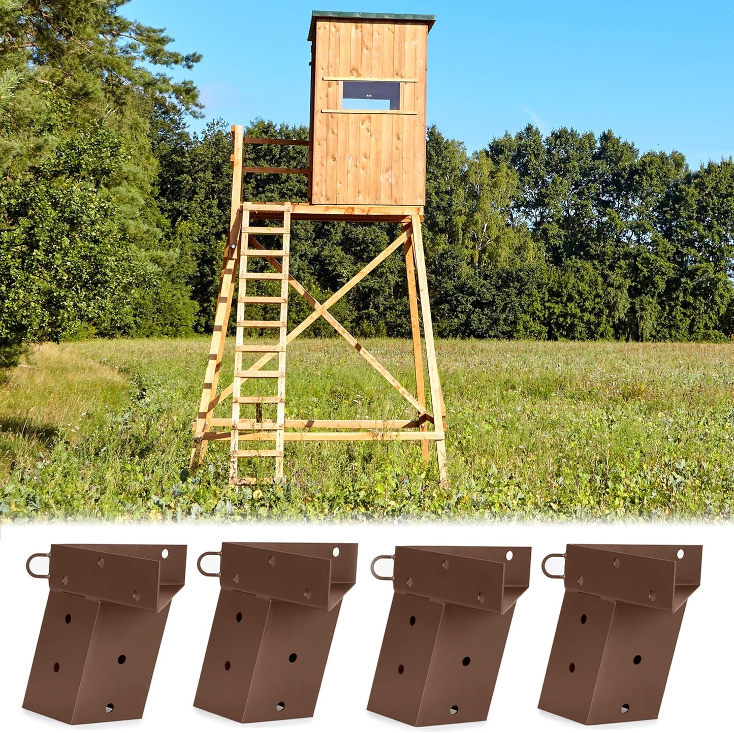 Durable Deer Stand Brackets for Elevated Hunting Platforms