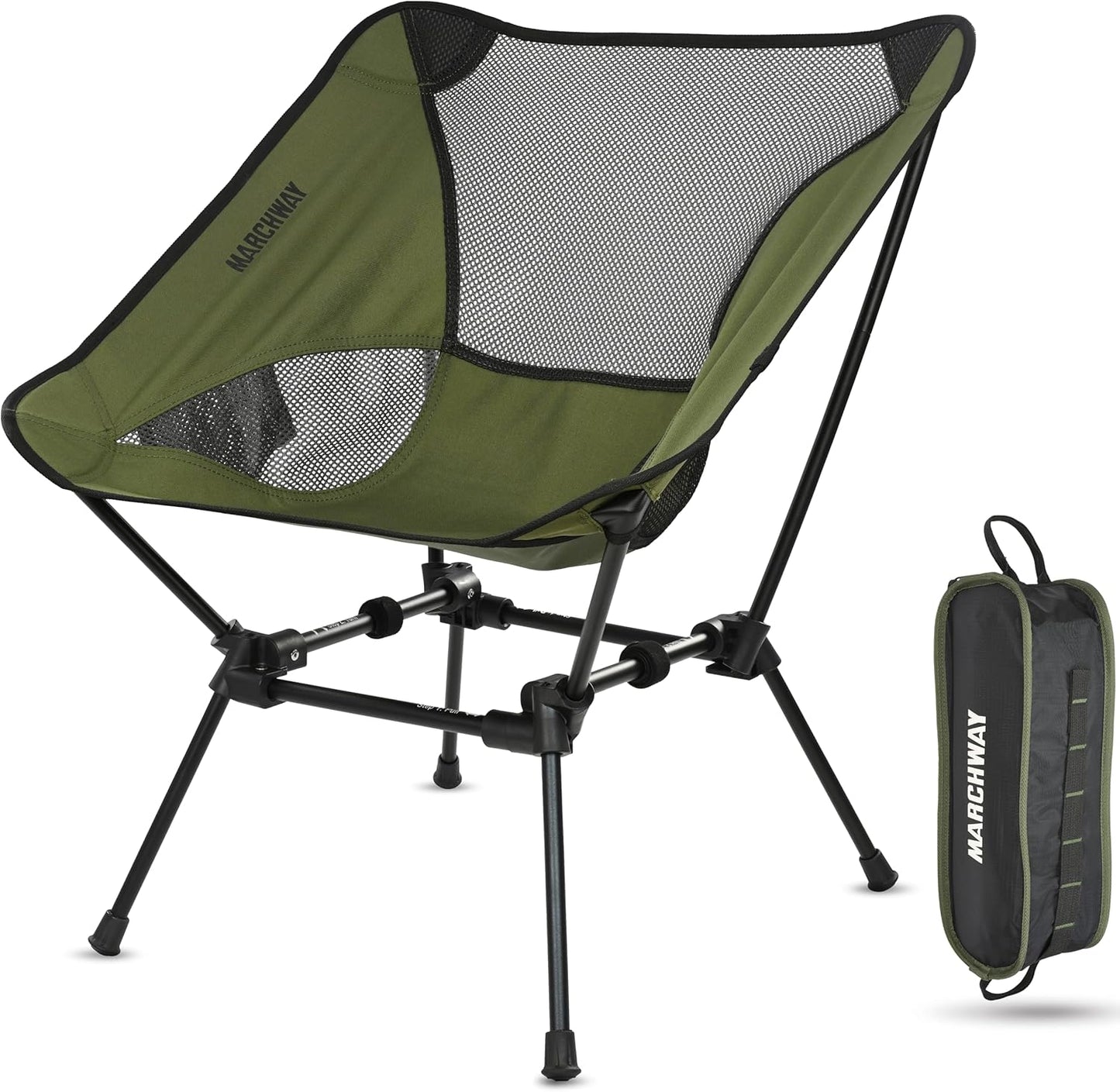 MARCHWAY Ultralight Folding Camping Chair for Outdoor Adventures