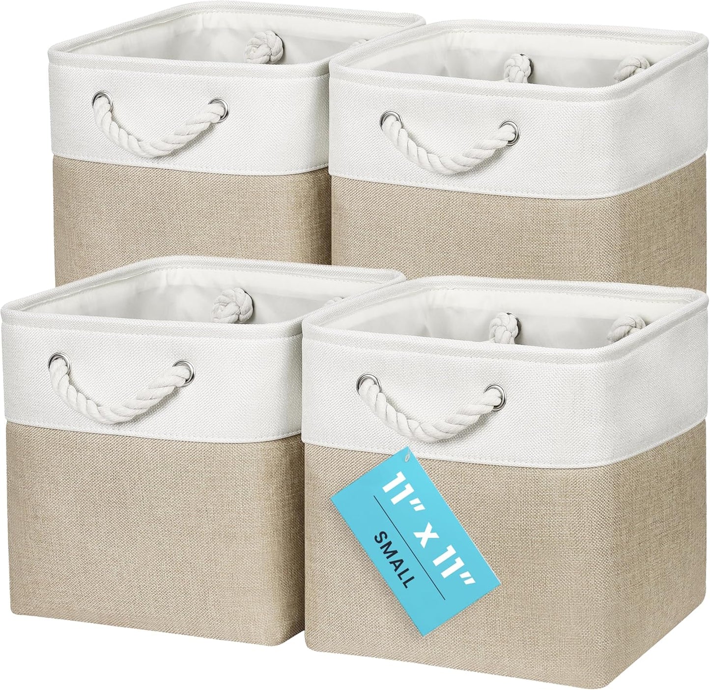 OrganiHaus 11x11 Cube Storage Bins for Stylish Organization