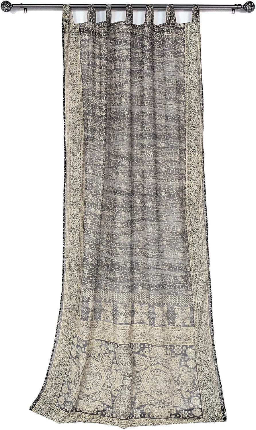 Light-Filtering Sari Colorful Curtains for Boho Decor