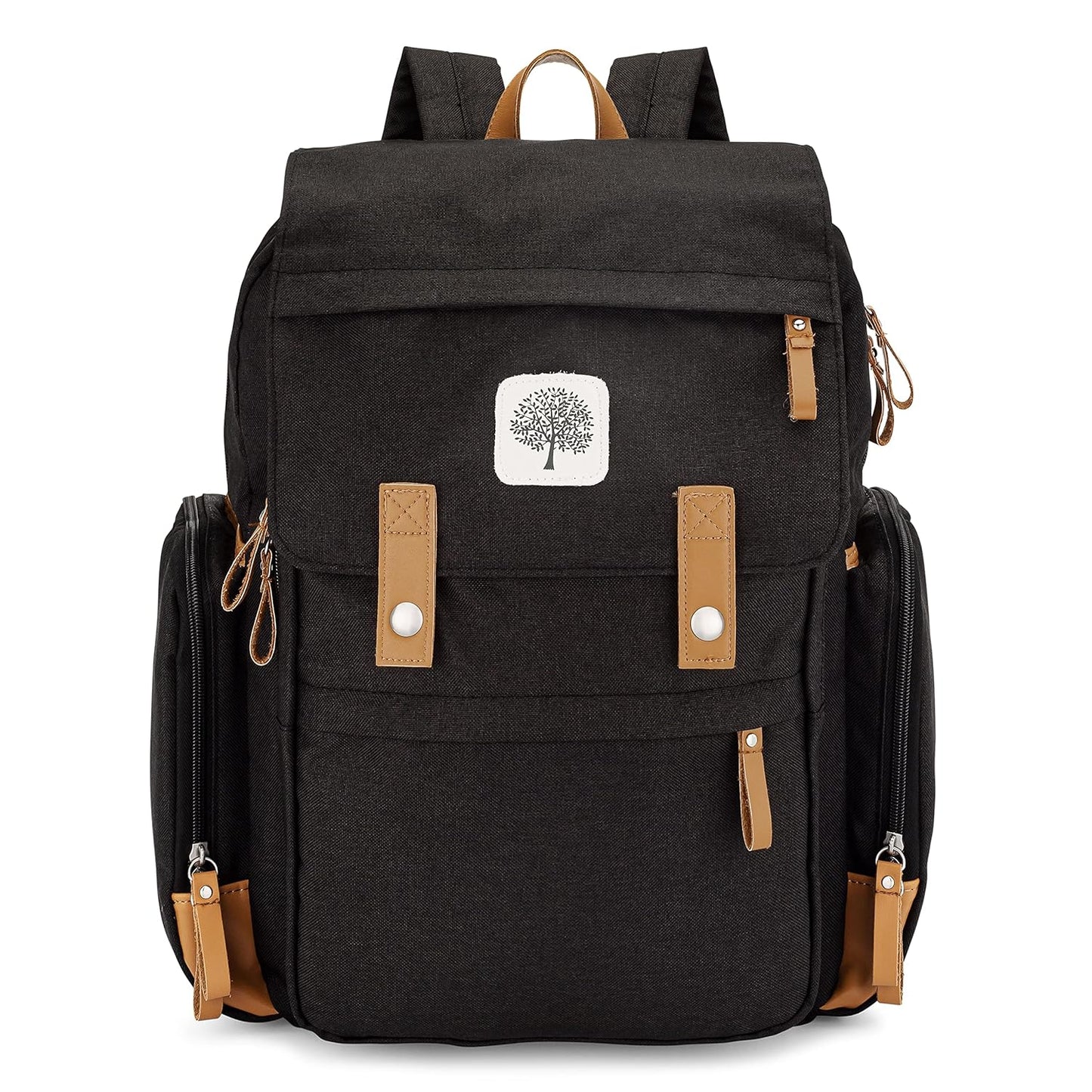 Parker Baby Co. Diaper Backpack - Stylish & Functional - Insulated Pockets - Stroller Straps