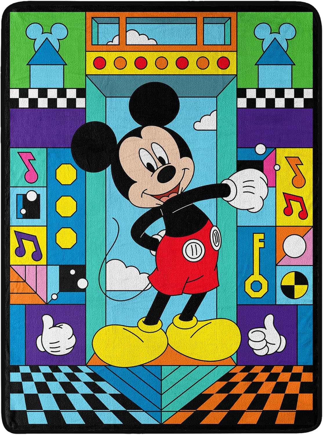 Mickey Mouse Funhouse Games Throw: Cozy 46 x 60 Blanket