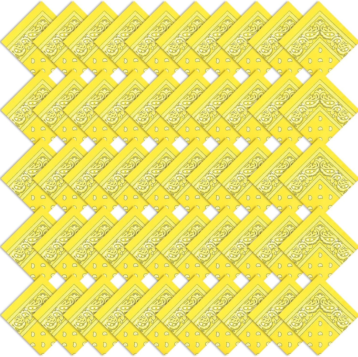 50 Pcs Polyester Bandanas for Men Women Party Costume Use