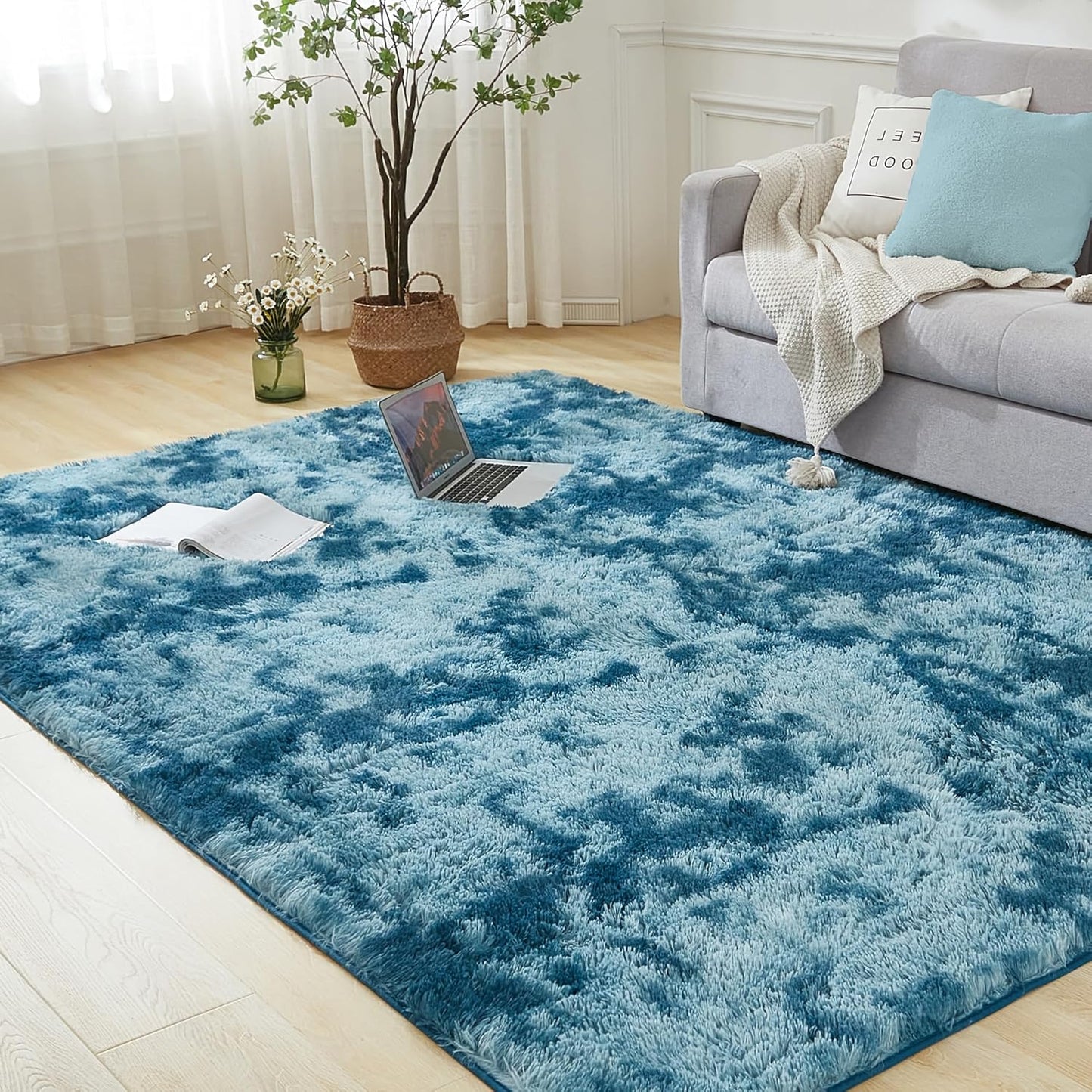 Large Shaggy Area Rugs 9x12 for Cozy Living Room Decor
