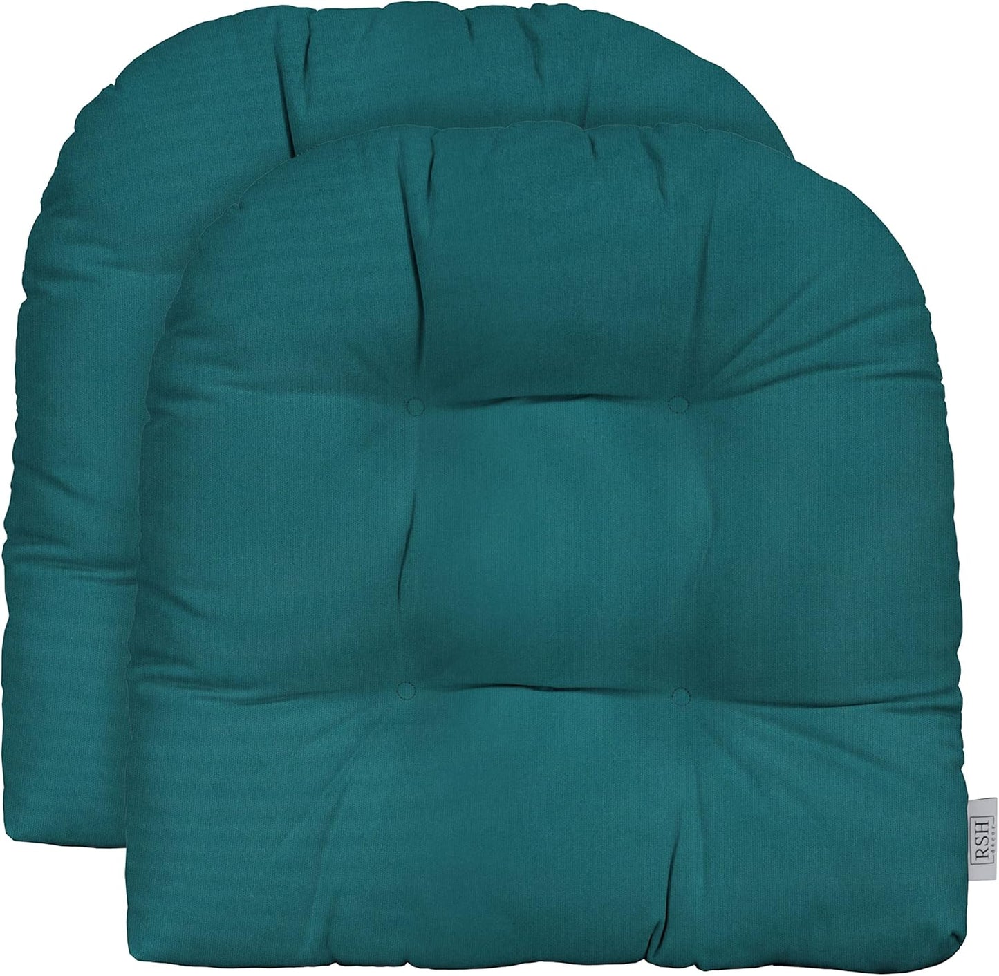 Sunbrella Tufted Wicker U-Shape Cushions Set of 2 for Outdoors