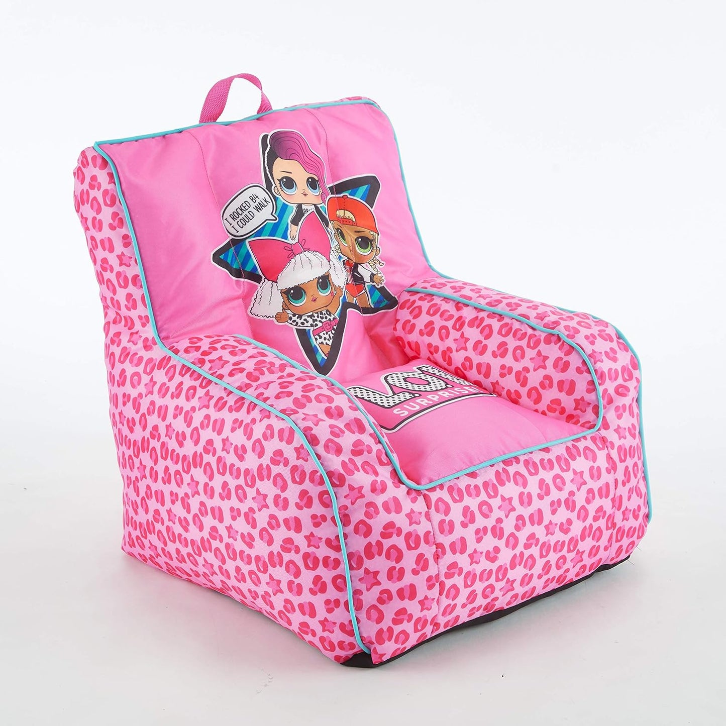 LOL Surprise Kids Nylon Bean Bag Chair with Carry Handle for Fun
