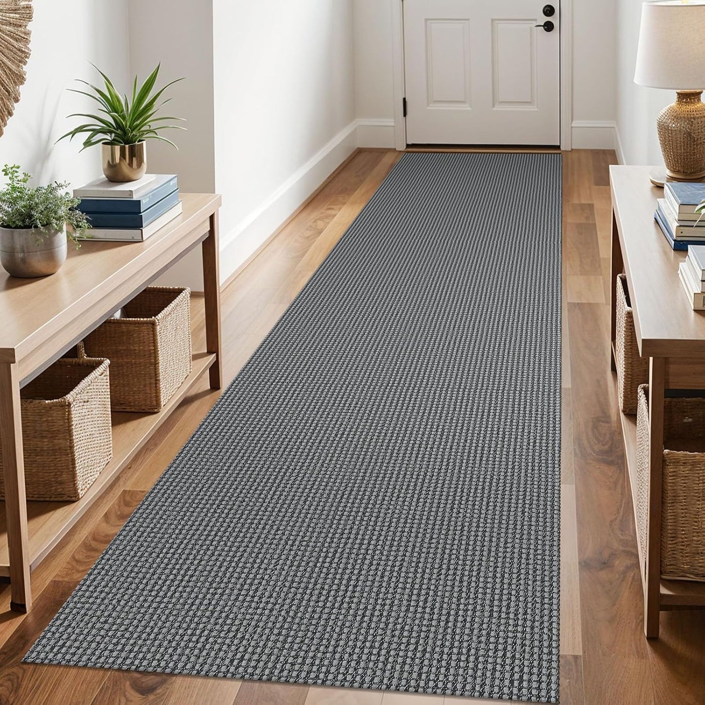 KOZYFLY 3x10 ft Washable Non Slip Runner Rug for Hallways