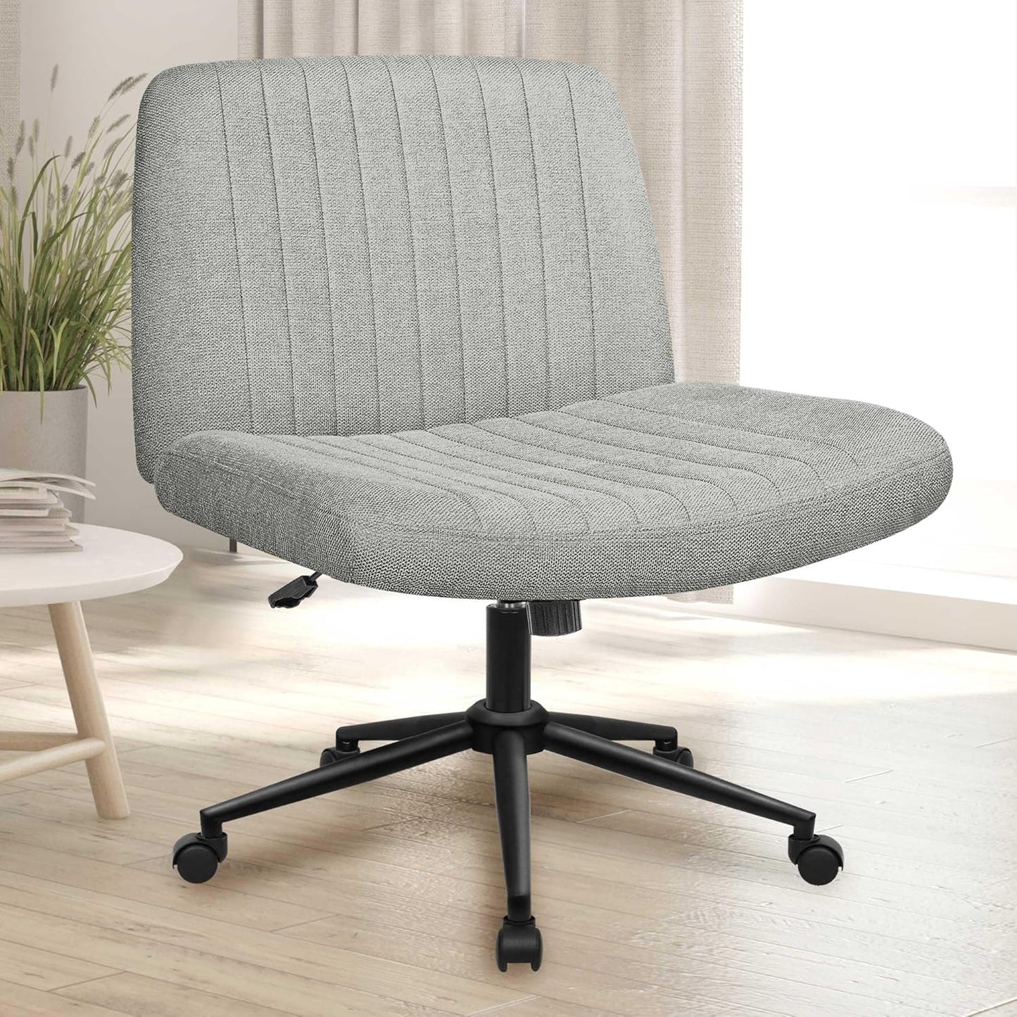 Adjustable Swivel Vanity Chair in Grey
