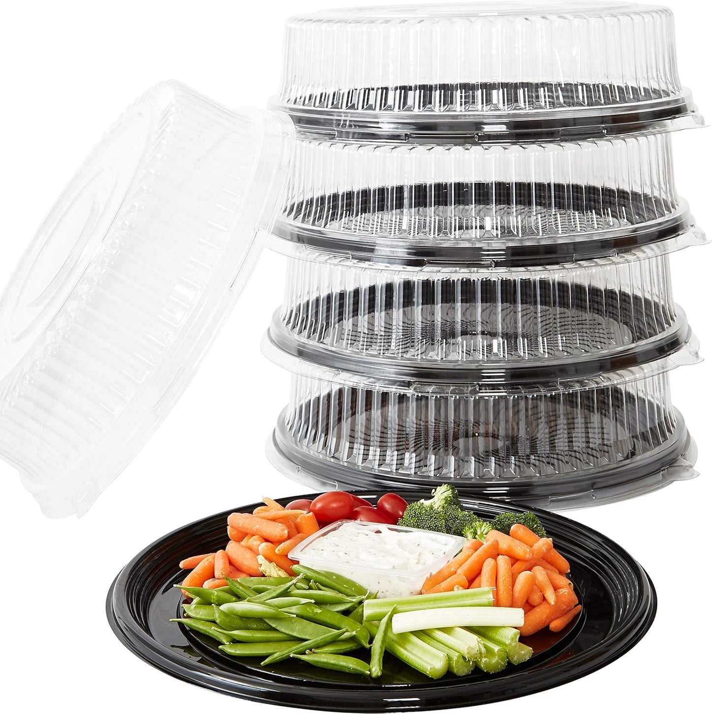 Avant Grub Heavy Duty 16 in. Serving Tray with Lids 5pk