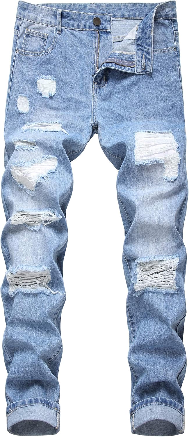 DANT BULUN Men's Ripped Distressed Slim Fit Denim Jeans Review