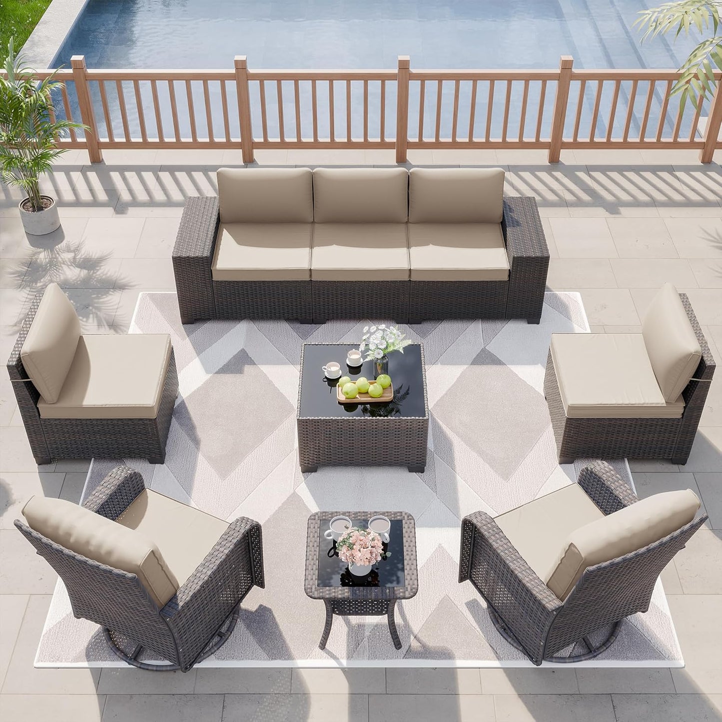 Kurapika 9 Pieces Patio Furniture Set for Ultimate Comfort