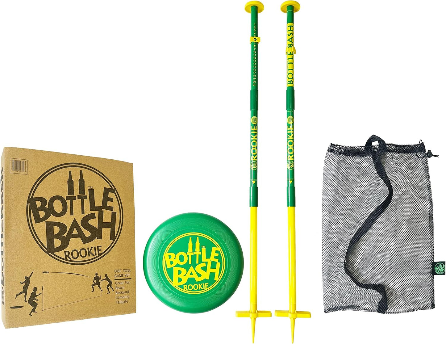 Bottle Bash Outdoor Flying Disc Game Set for Family Fun