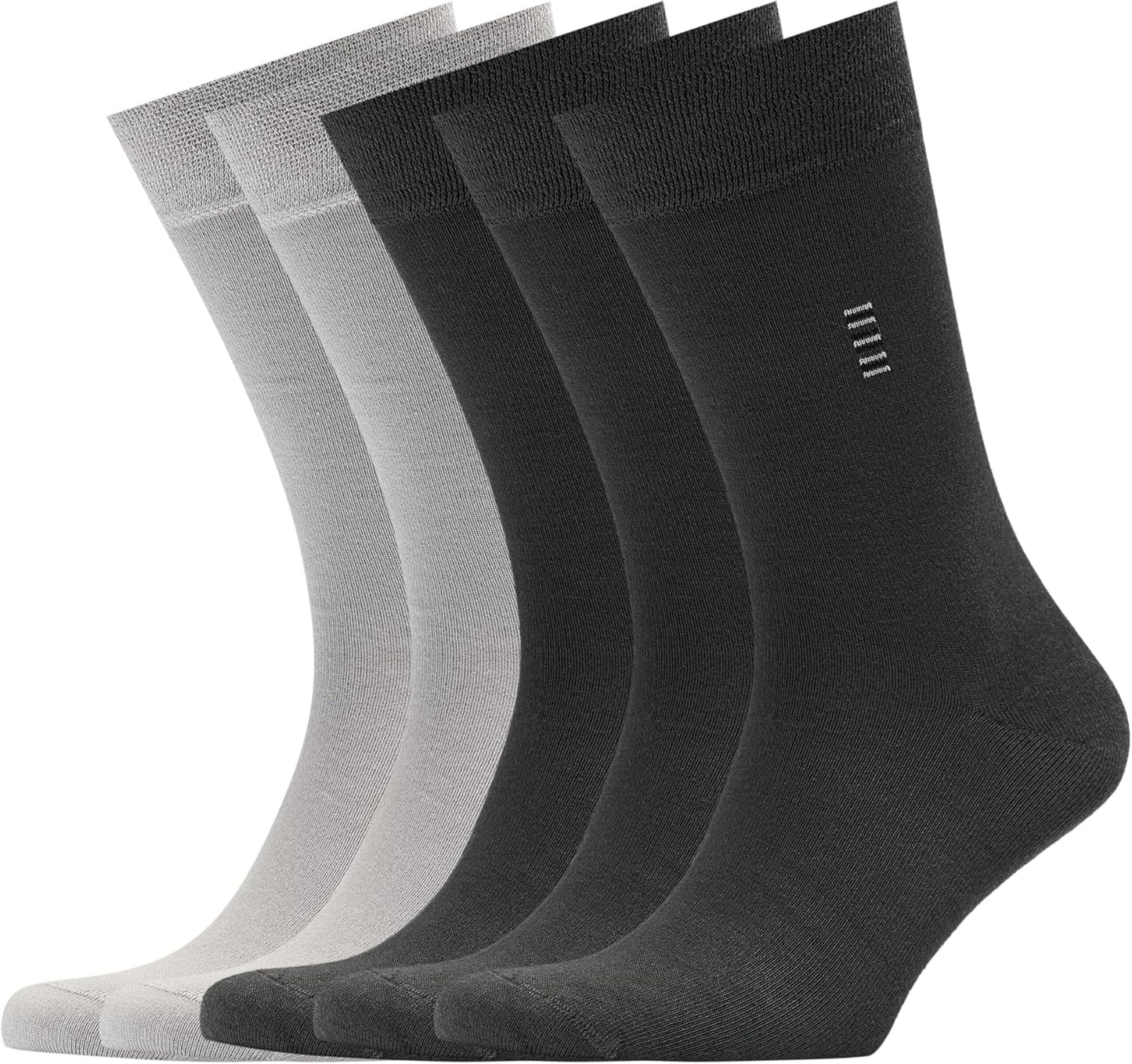 VRD Mens Dress Socks 5-Pack Bamboo Crew Socks for Men