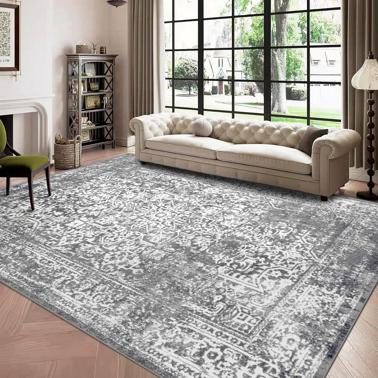 Vivorug 8x10 Area Rugs: Vintage-Inspired Stain Resistant Design