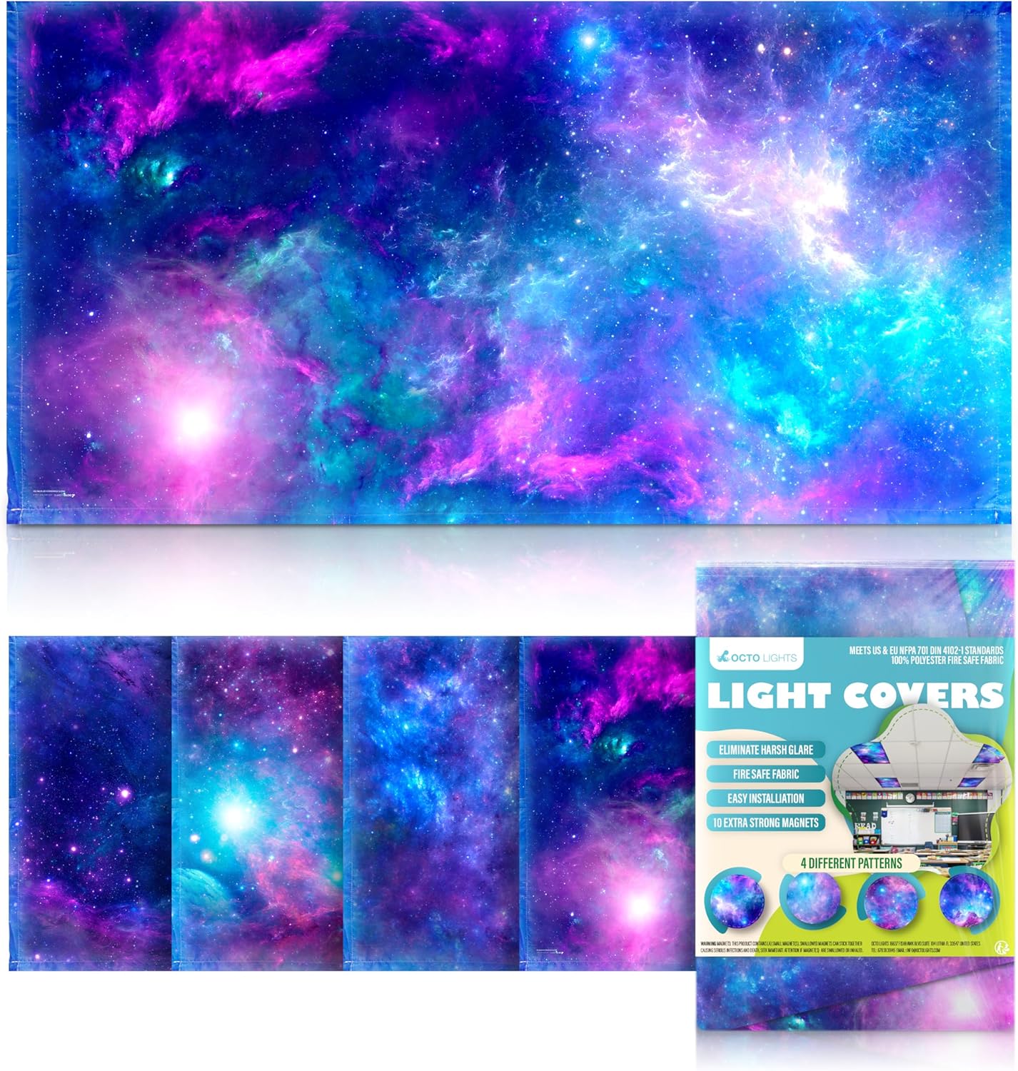 Magnetic Fluorescent Light Covers for Classroom and Home Decor