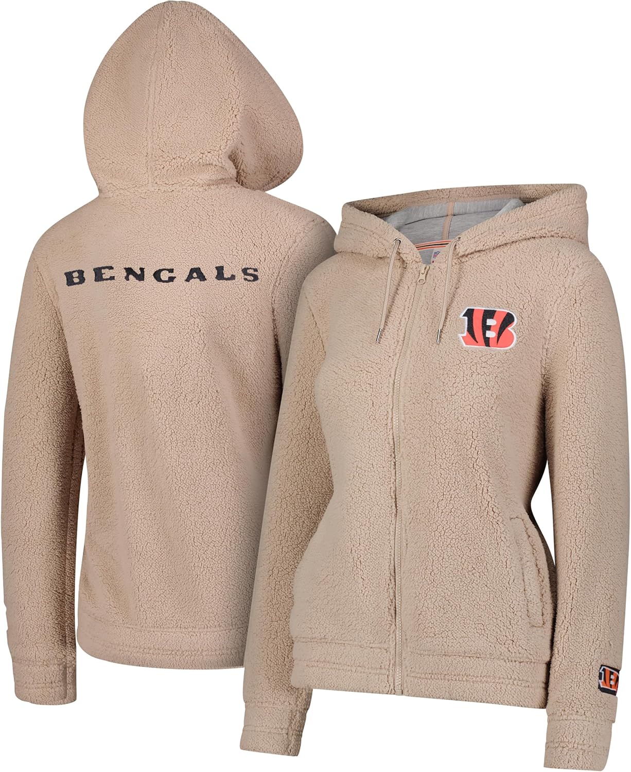 Ultra Game Women's NFL Super Soft Sherpa Full Zip Hoodie Jacket