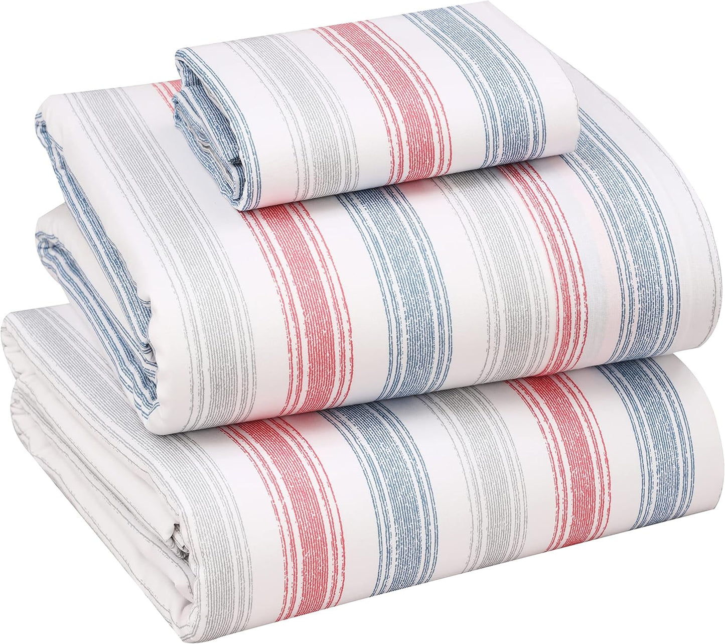 100% Cotton Twin Sheets Set by RUVANTI - Soft & Breathable