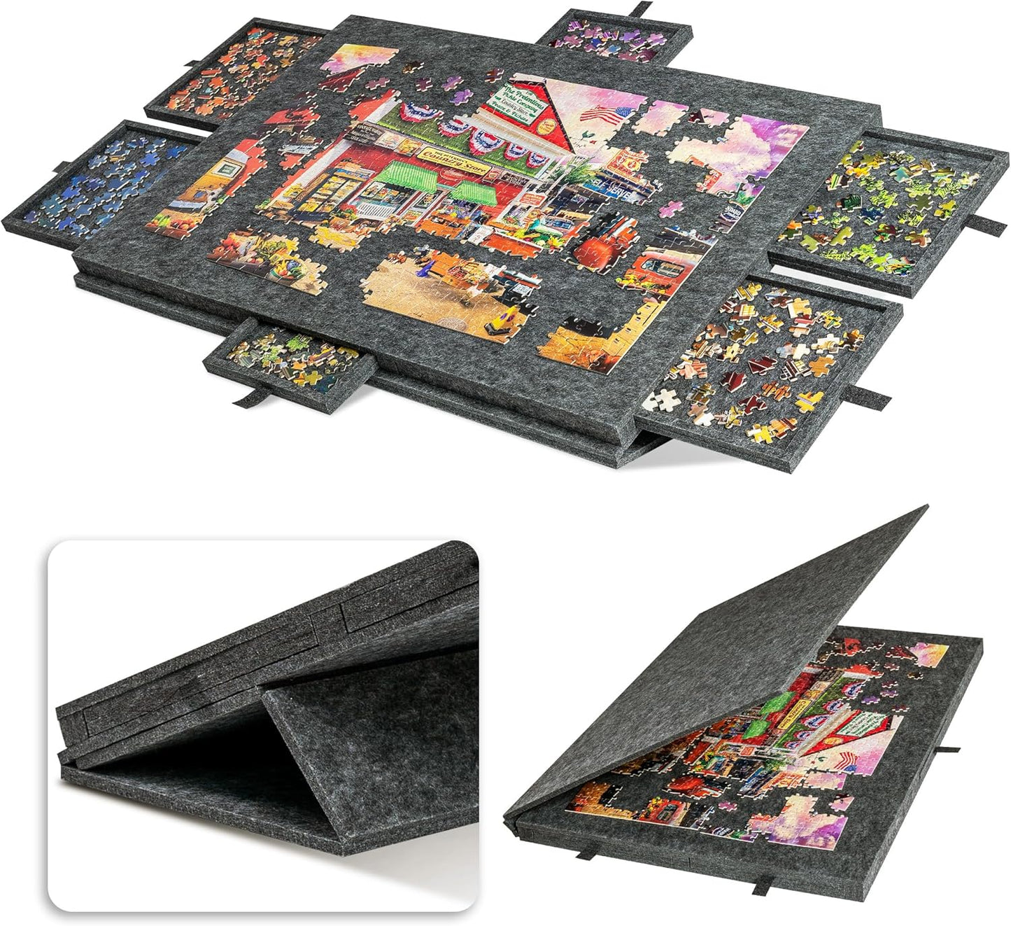 Lavievert Tilting Puzzle Board with 2-in-1 Stand & Cover