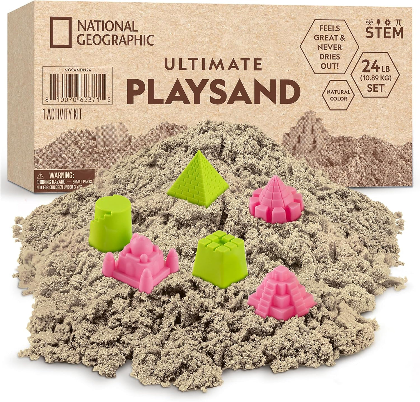 National Geographic Play Sand Kit - 24 Lb. Fun Sensory Activity