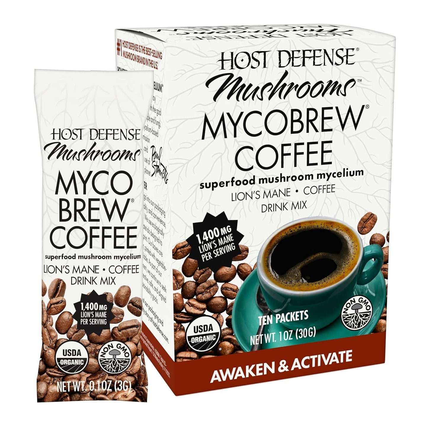 Host Defense MycoBrew Coffee - Lion's Mushroom Instant Boost