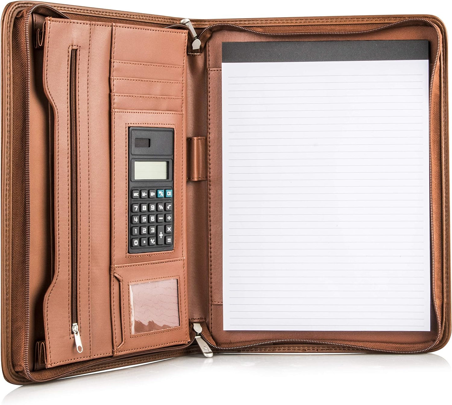 Cossini Premium Zippered Padfolio - Elevate Business Impressions with Smart Storage