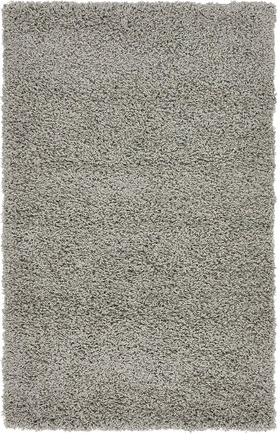 Uber Cozy Solid Shag Collection Rug 3ft3 x 5ft3 Cloud Gray