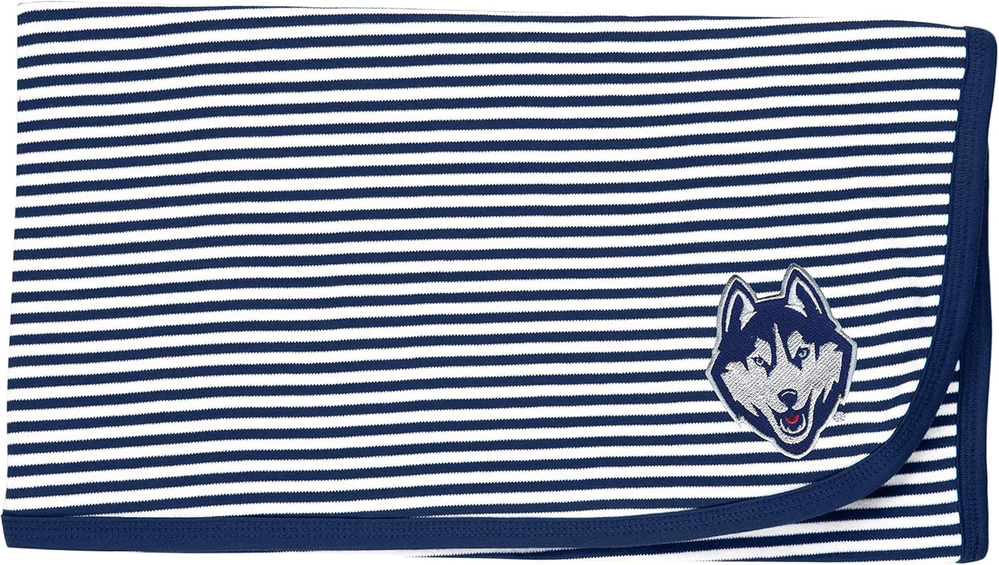 Connecticut Huskies Striped Baby and Toddler Blanket - Soft & Durable