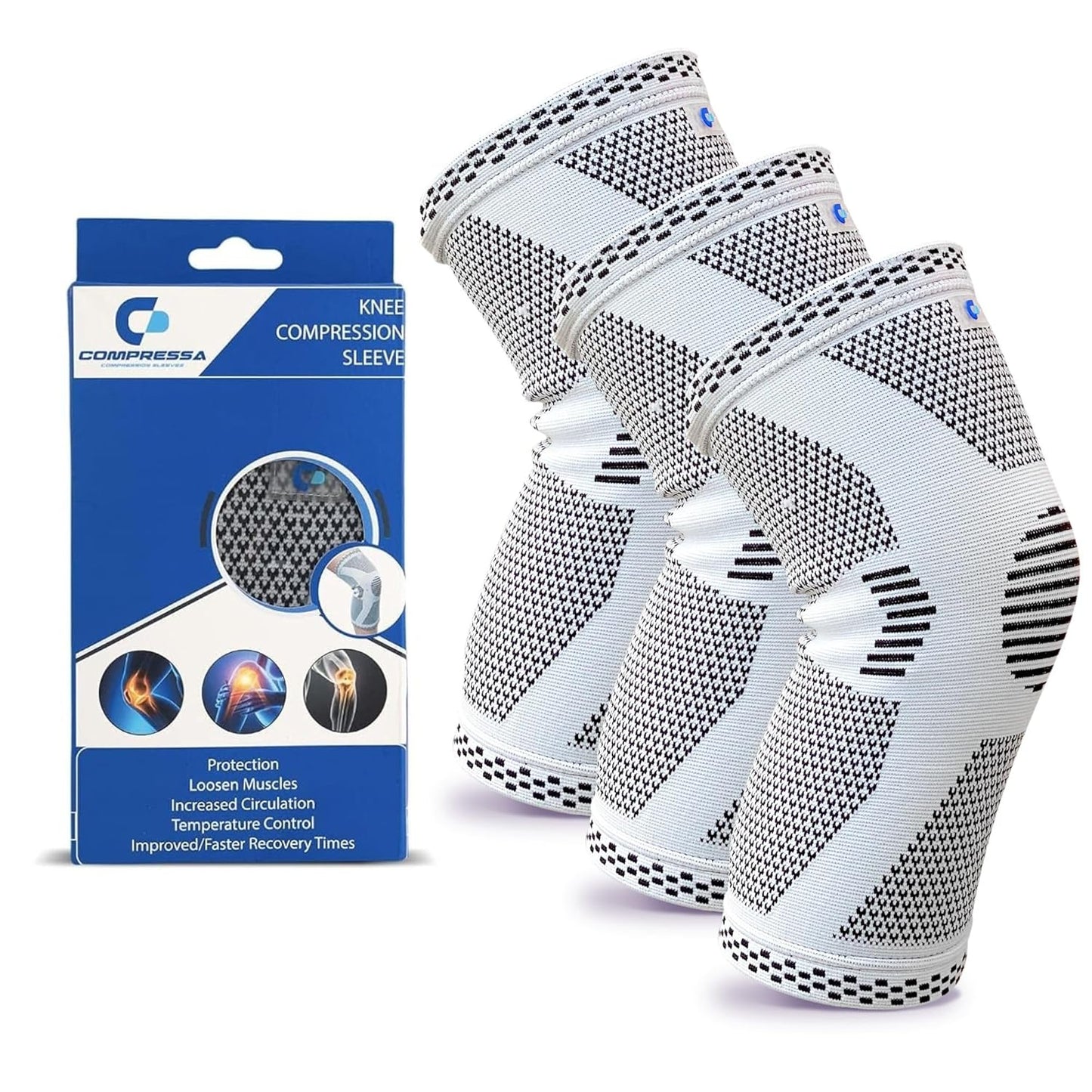 Compressa Knee Sleeve for Joint Pain Relief and Recovery Support