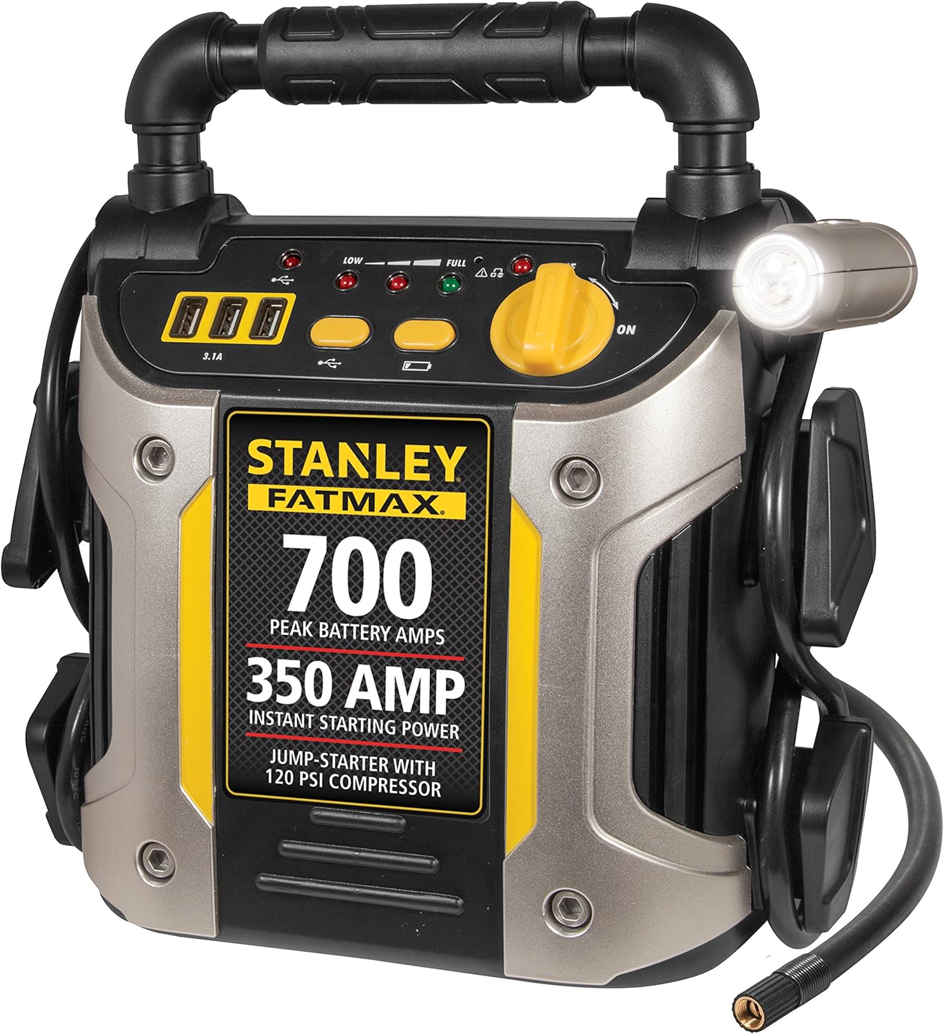 STANLEY Jump Starter: Power Trio - Jump Start, Charge Devices & Inflate Tires