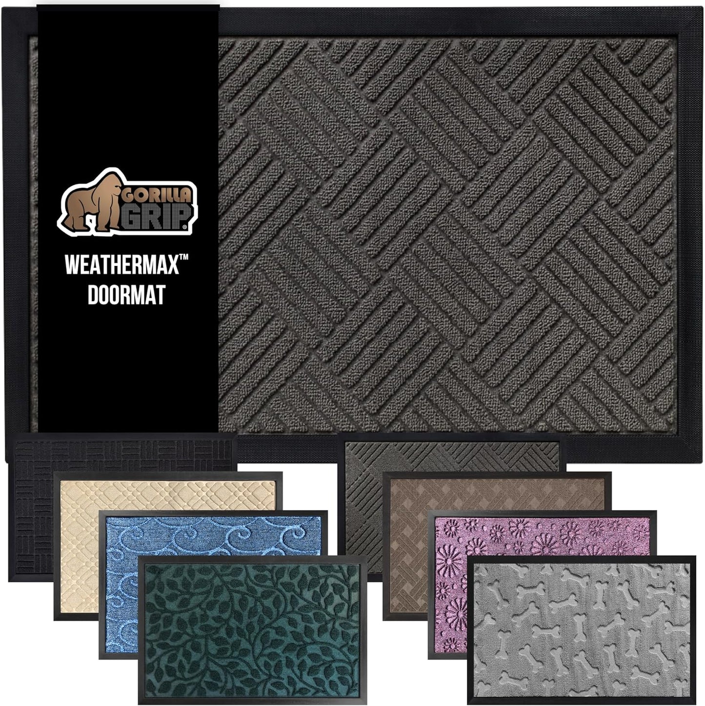 GORILLA GRIP Waterproof All-Season WeatherMax Doormat for Home