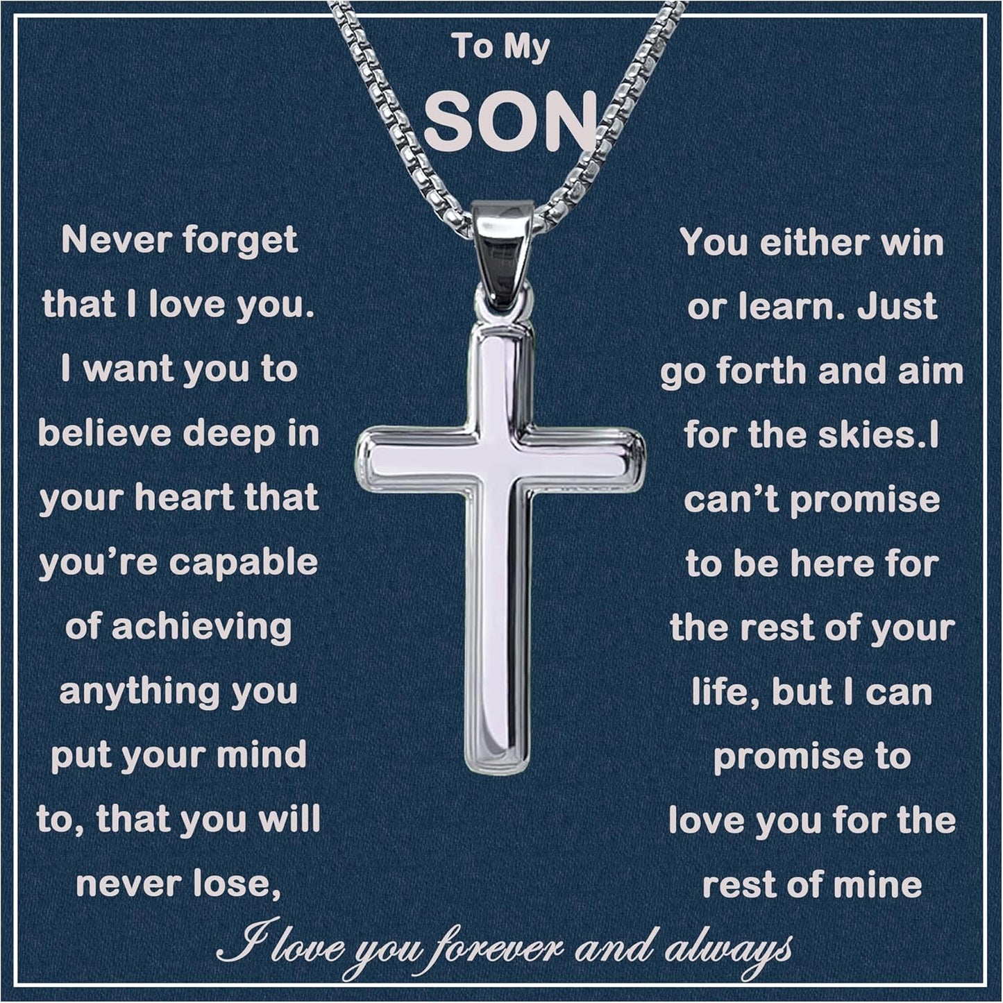 Son Gifts From Mom To My Son Necklace for Graduation and More
