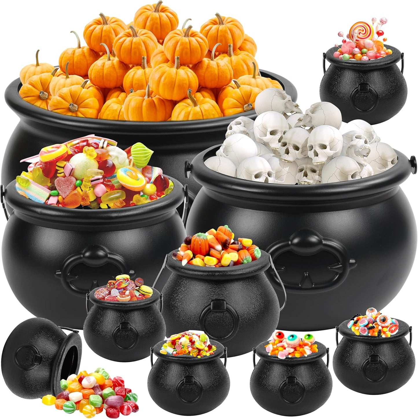 10 Pcs Halloween Large Witch Cauldron Kettles for Parties
