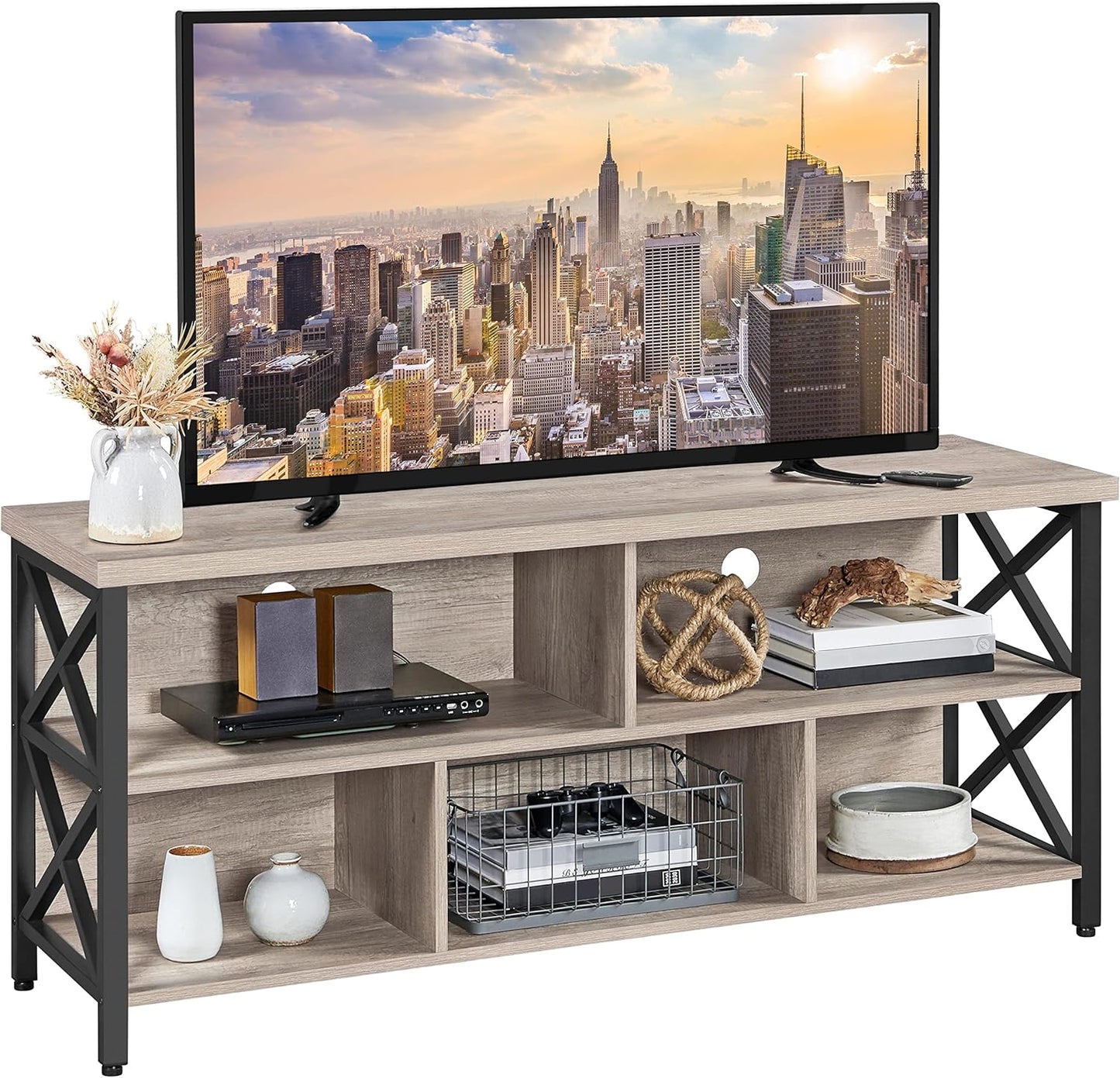 Yaheetech 65 Inch TV Stand: Industrial Style Storage Console