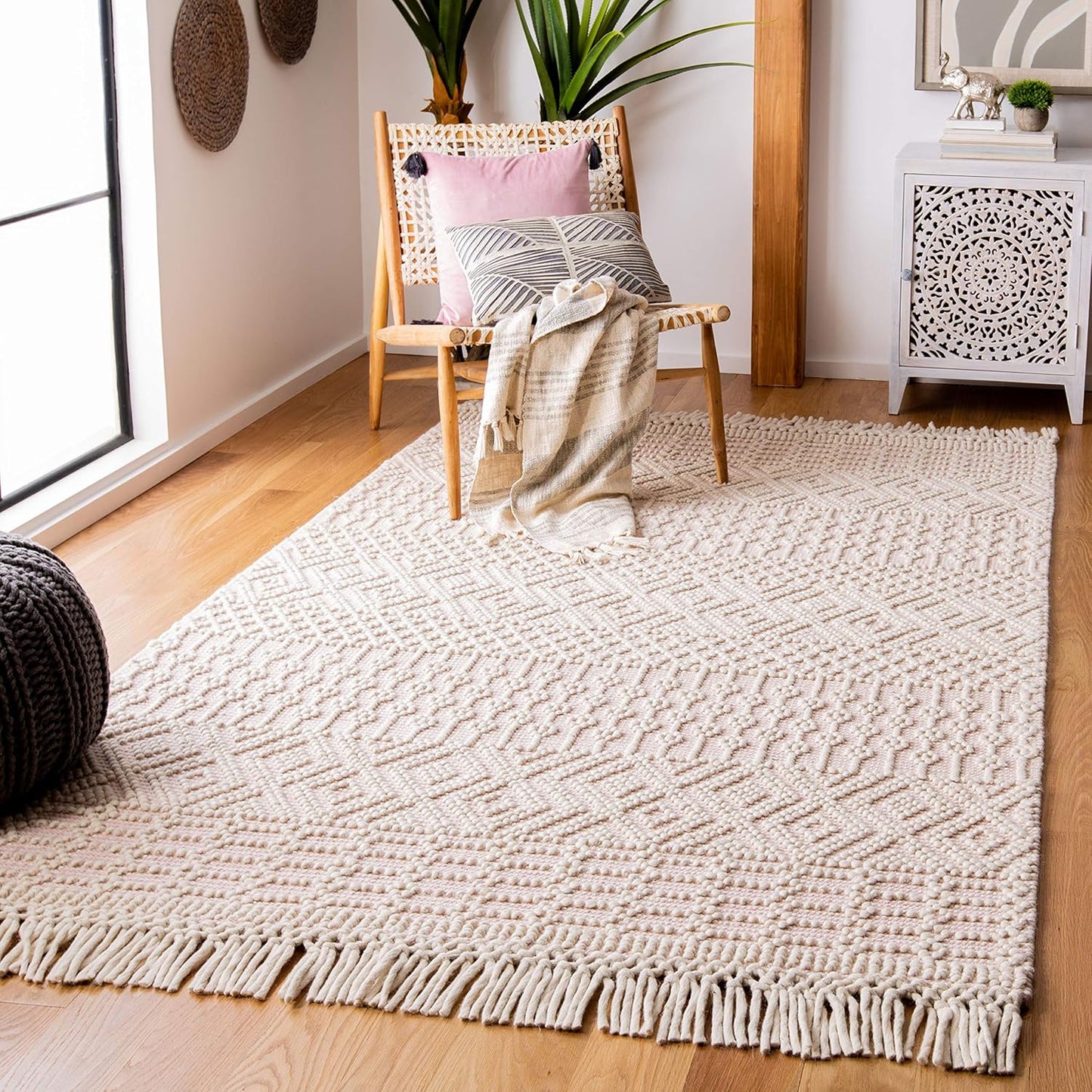 SAFAVIEH Natura Collection Area Rug - Handmade Moroccan Boho