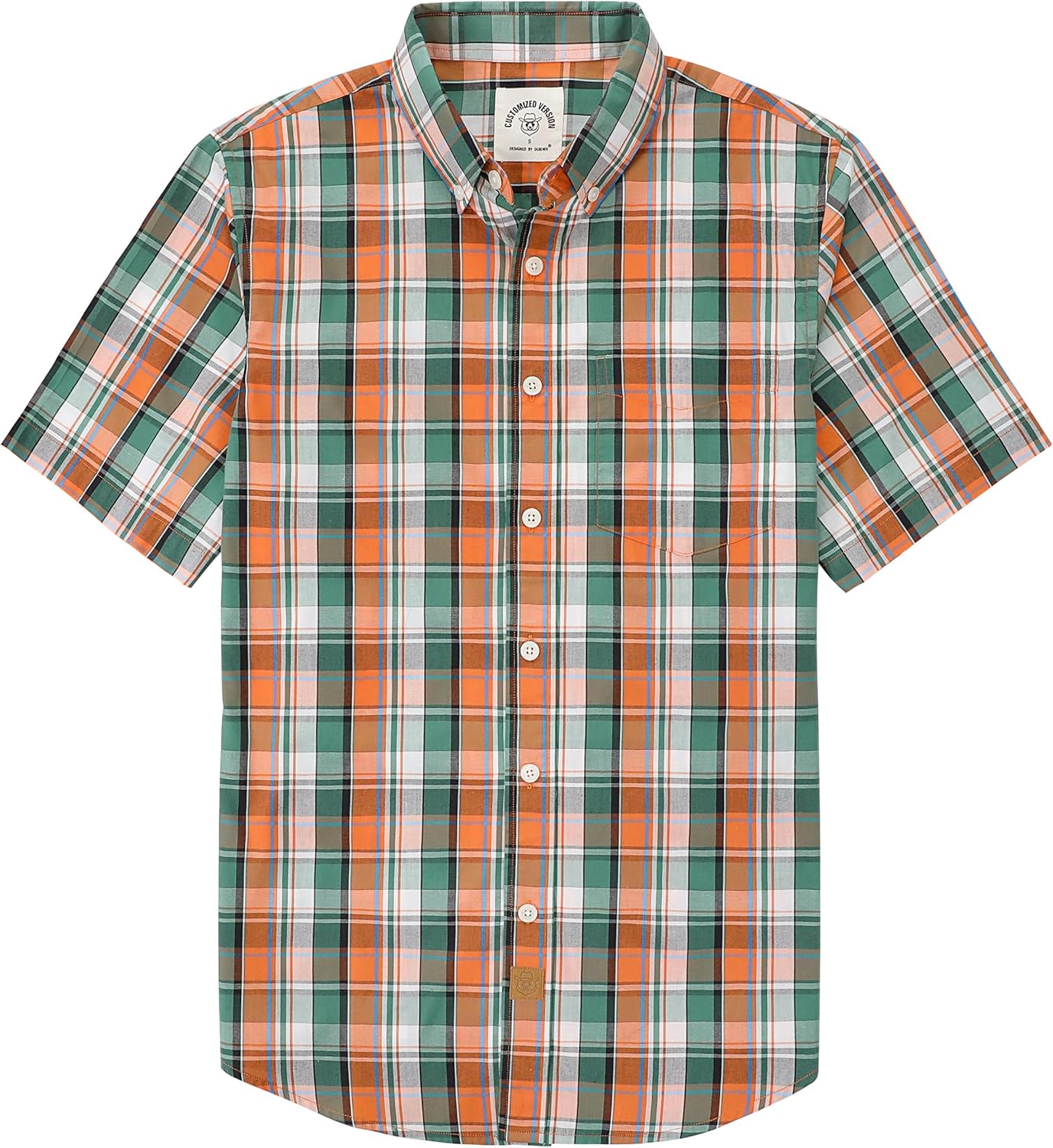 Dubinik Mens Short Sleeve Button Down Shirts for Summer Style