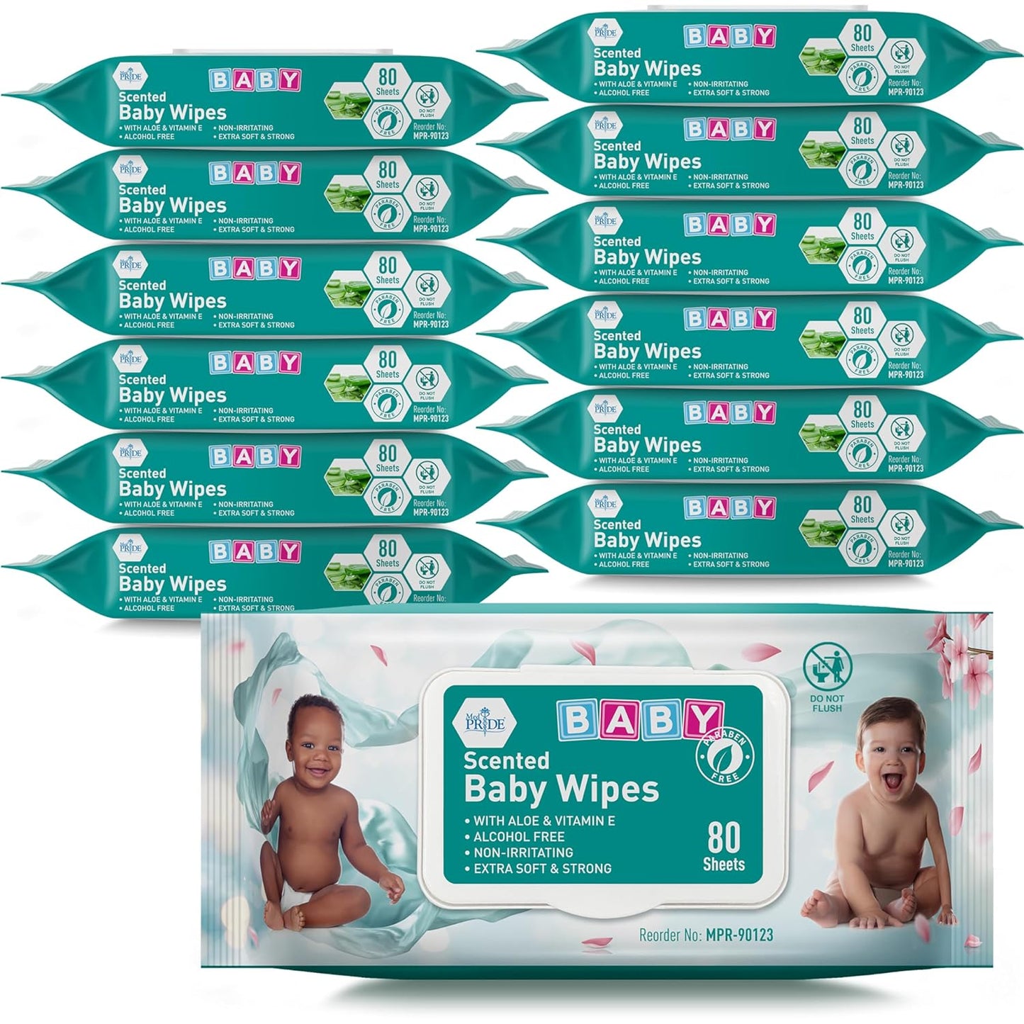 Med Pride Scented Baby Wipes: Aloe & Vitamin E Infused