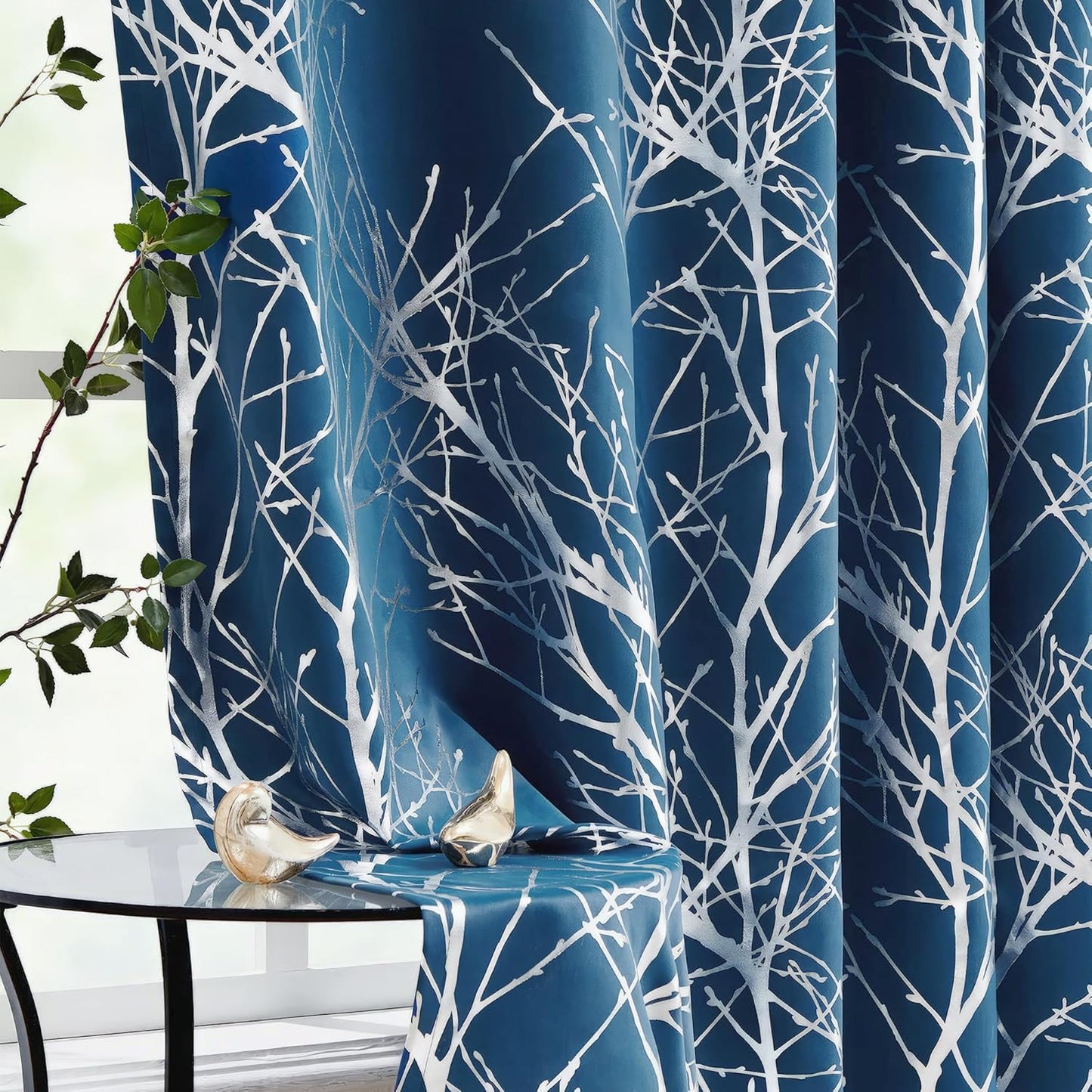 FMFUNCTEX 100% Blackout Curtains for Bedroom and Living Room