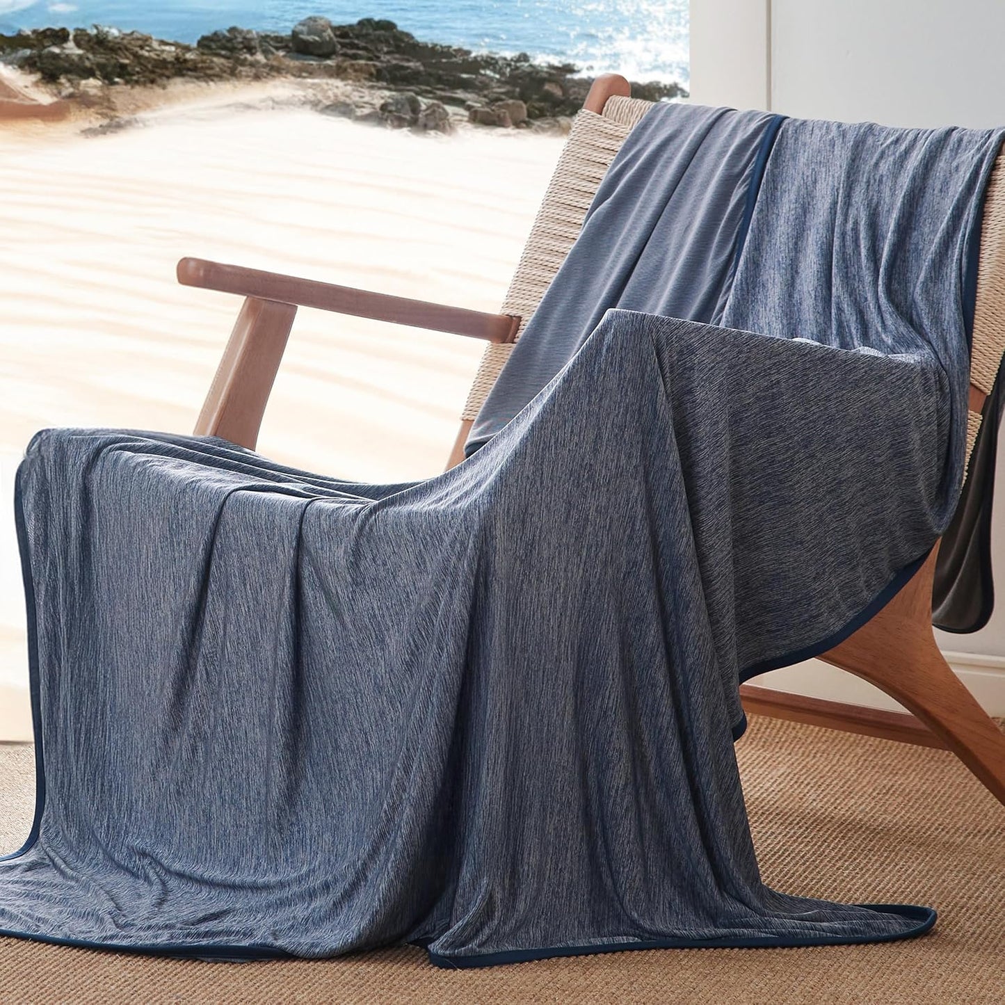 Cooling Blanket for Hot Sleepers - Lightweight Summer Throw 50x70