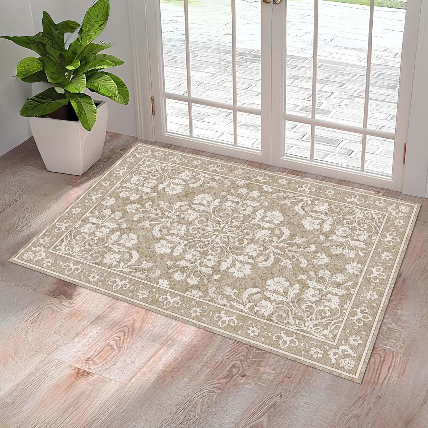 Washable Entryway Rug 3x5 Non Slip for Hallways and Kitchens