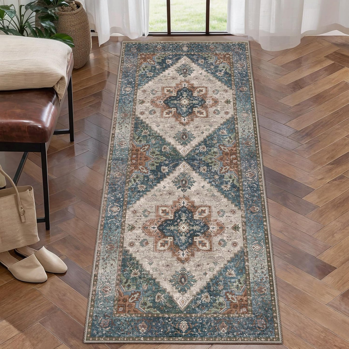 Ciicool Washable Runner Rug Non Slip for Vintage Home Decor