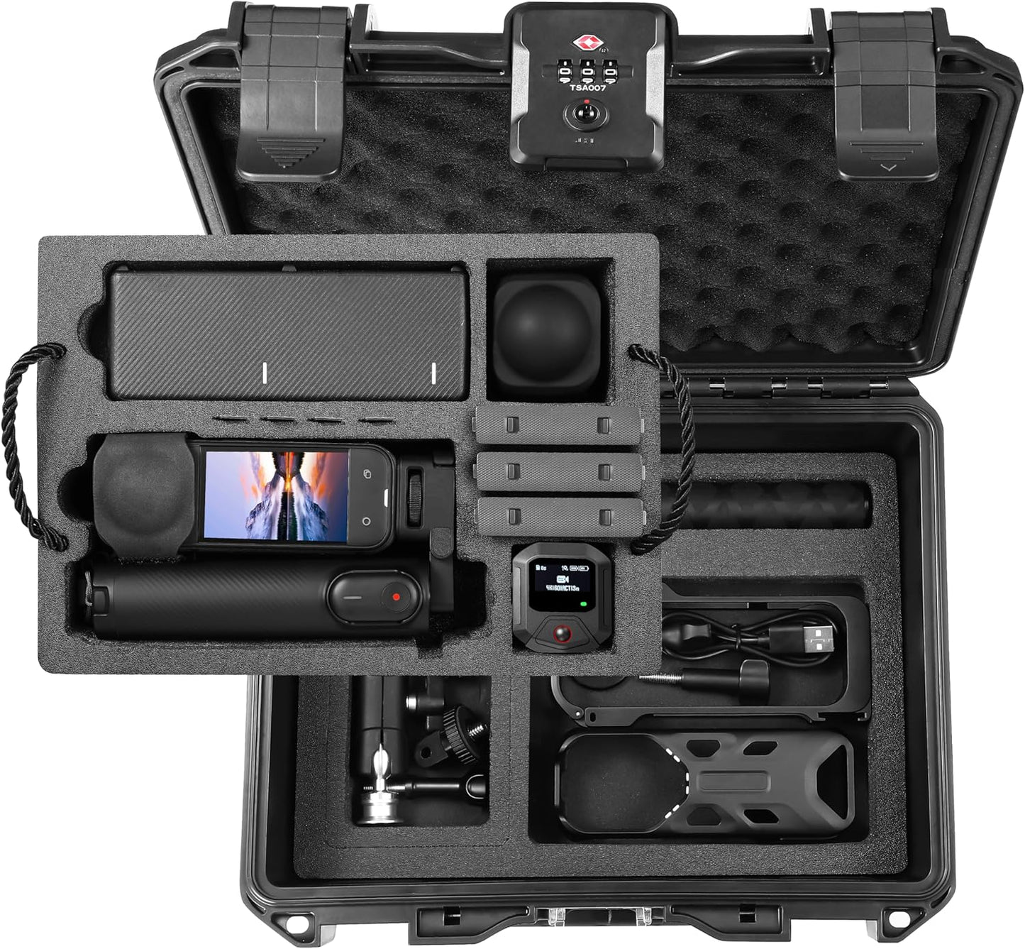 Insta360 X5 Carrying Case Organizer - Waterproof & TSA Lockable