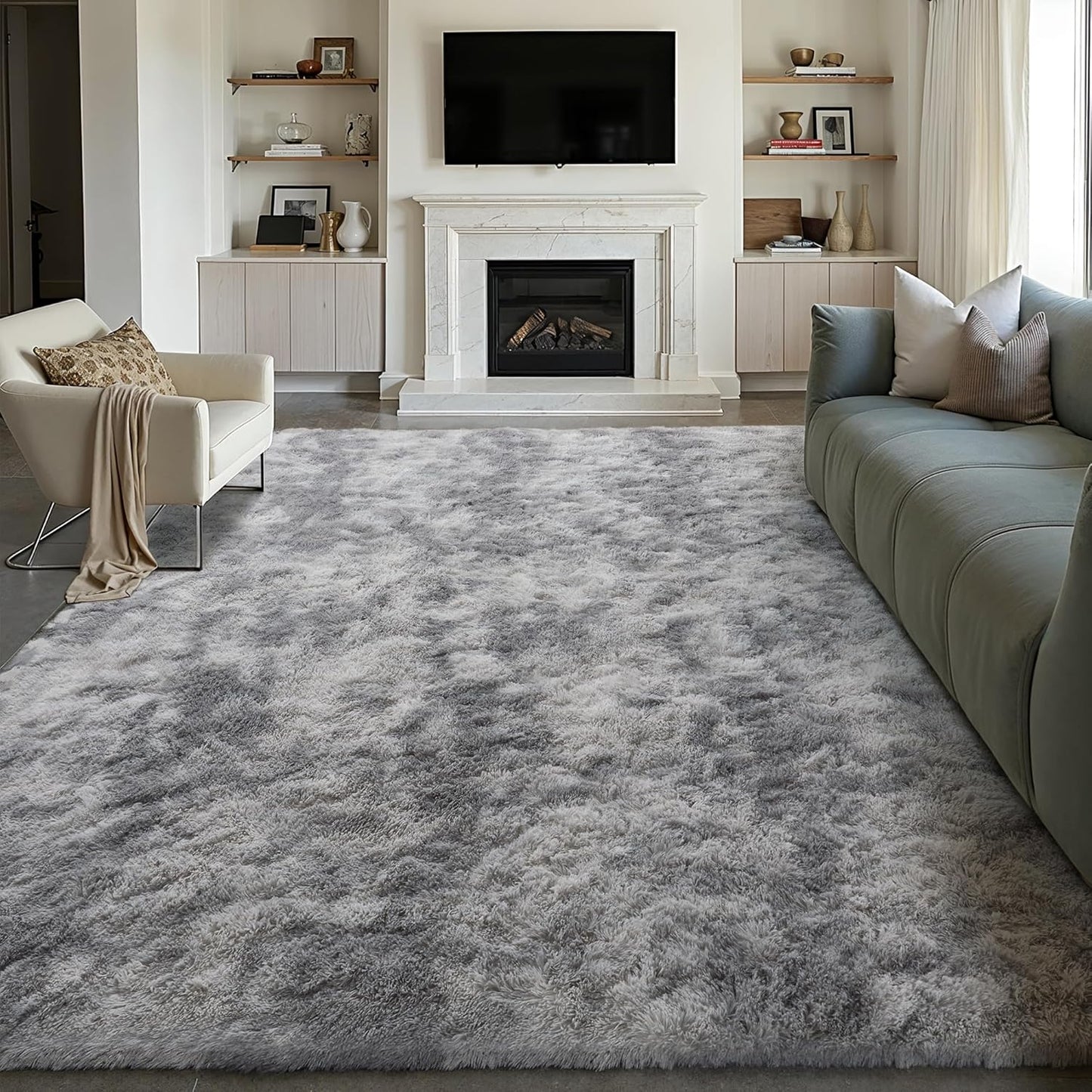 Shag Rug 9x12 for Living Room, Super Soft Plush Indoor Carpet