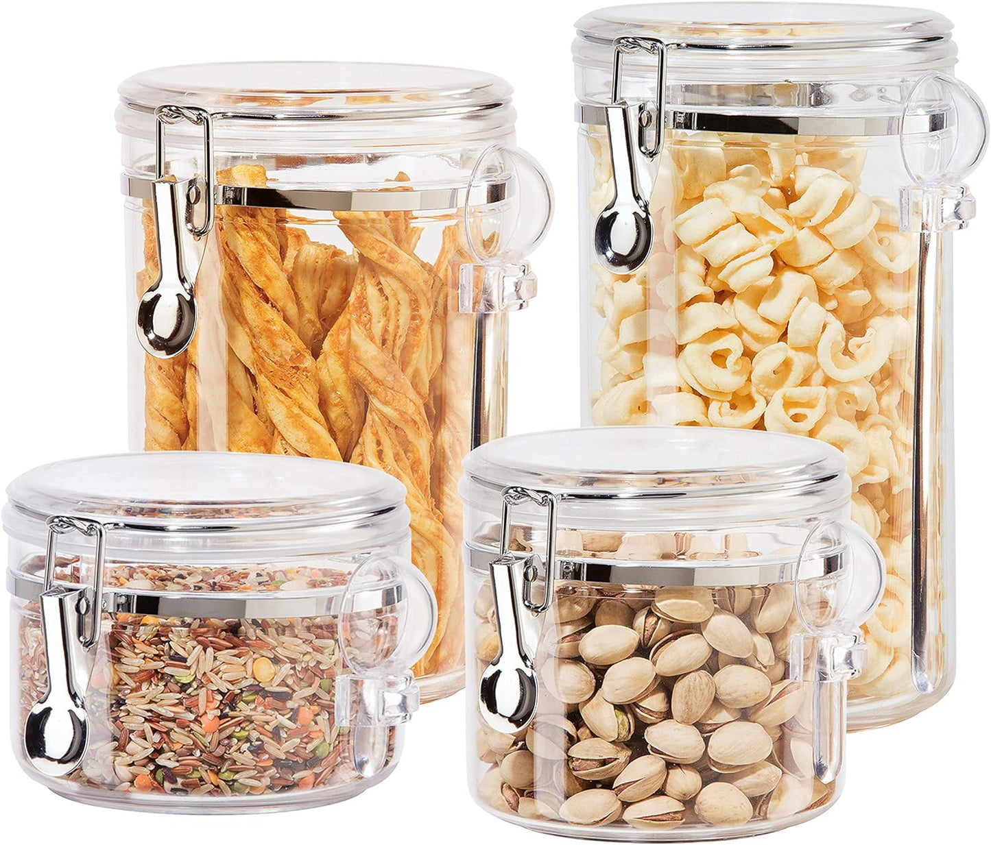Oggi 4pc Clear Canister Set - Airtight Food Storage Containers