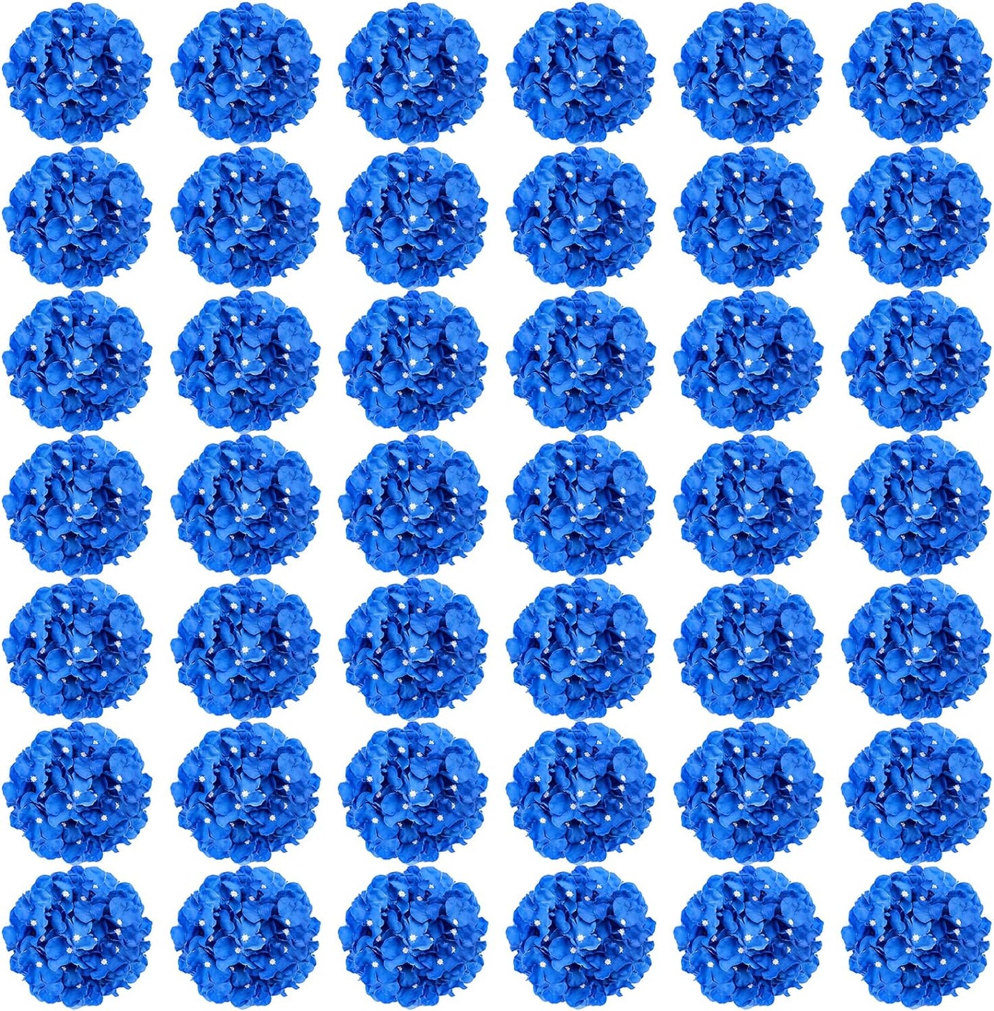 64PCS Royal Blue Hydrangea Artificial Flowers for DIY Decor